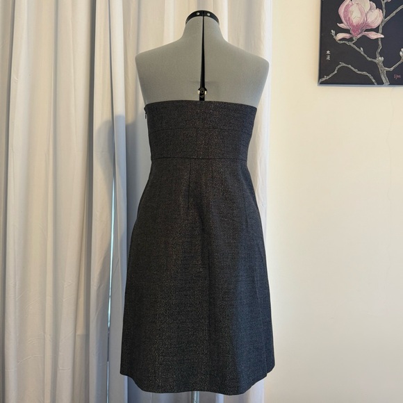 Theory Mica Conie Strapless Shimmer Wool Blend Cocktail Dress Women’s 12 - Picture 3 of 11